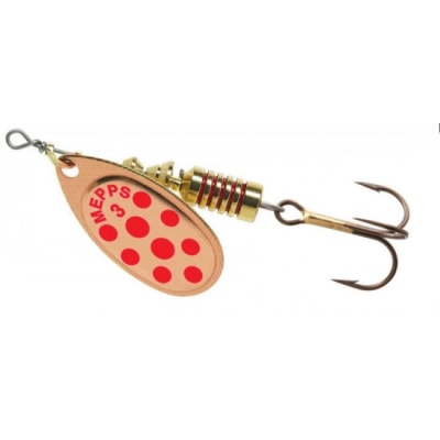 Spinner Mepps Aglia Decoree Copper Punto Rojo1