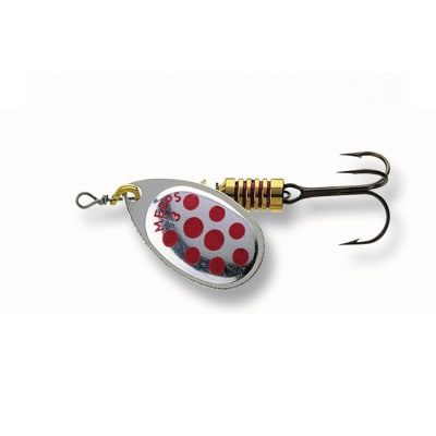 Spinner Mepps Aglia Decoree Silver Punto Rojo1