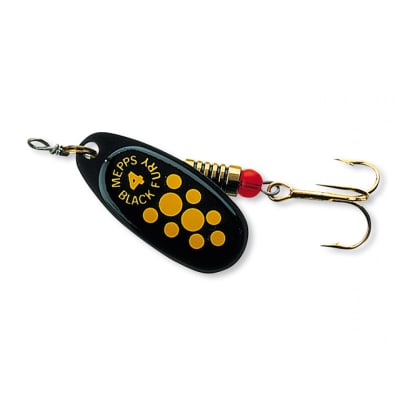 Spinner Mepps Black Fury Punto Amarillo1