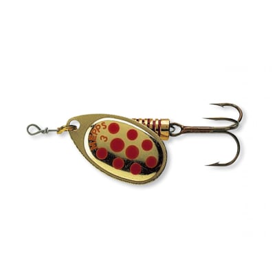 Spinner Mepps Aglia Decoree Gold Punto Rojo1
