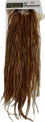 Whiting Herbert Miner Dry Fly Hackle, Rooster Saddle, Pro Grade, Light Brown1