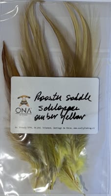 Rooster Saddle Schalppen ONA Amber Yellow1