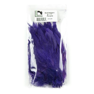 Strung Saddle Hackle Purple1