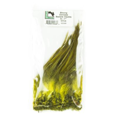 Strung Saddle Hackle Olive1