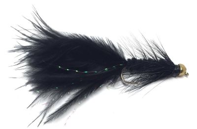 Streamer Crystal Bugger Black Beadhead 1