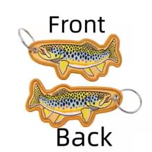 Llavero Pescador Trucha Café1