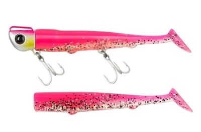 T-tail soft lure set, Tsurinoya 35 gr. 110 mm Rosado1