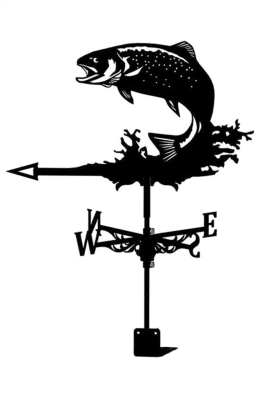 Veleta de Viento para techo, trucha1