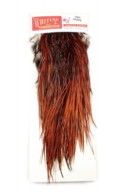 Whiting Dry Fly Hackle, Pro Grade Midge Sizes, Furnace1