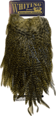 American Rooster Saddle Grizzly Dayed Dark Olive