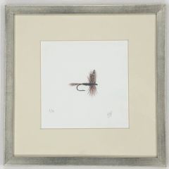 Cuadros Acuarela Reproducción seriada 20 copias de María José Pinto, Mosca Adams 28x28 cm