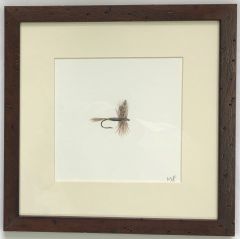 Cuadros Acuarela Original Mosca Adams 28x28 cm