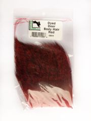 Dyed Deer Body Hair Red