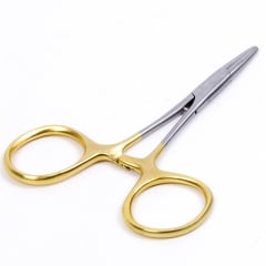Forcep 5´ Acero y mango dorado
