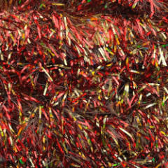 Glimmer Chenille 15 mm Holo Gold/Red