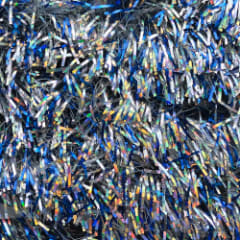 Glimmer Chenille 15 mm Holo Silver/Blue