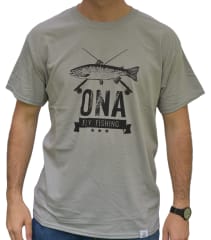 Polera Logo Rainbow trout ONA Gris medio (Gravel)
