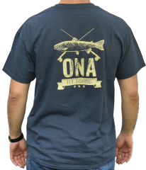 Polera Logo Rainbow trout ONA Azul Indigo (Indigo Blue)