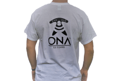 Polera logo ONA Fly Fishing Blanco (bolsillo)