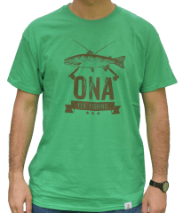 Polera logo ONA Fly Fishing Verde Irlandés