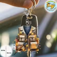 Llavero Pescador Chaleco de pesca