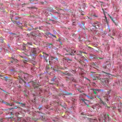 Chenille Sbriggle Large Fluo Pink Silver