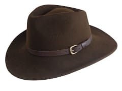 Sombrero Paño Bigalli Modelo Melbourne Dark Brown