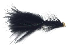 Streamer Crystal Bugger Black Beadhead 