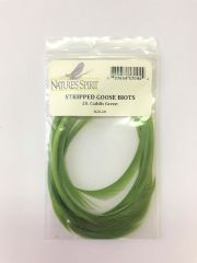 Stripped Goose Biots, Caddis Green