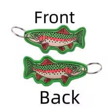 Llavero Pescador Trucha Fario Verde