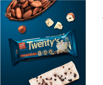 TWENTY'S BARRA PROTEINA 60GR HAZELNUT PRALINE