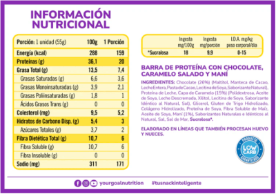 PROTEIN BITE 55GR CARAMEL PEANUTS SALTY!