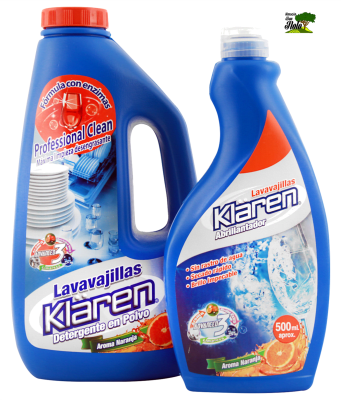 KLÄREN PACK DETERGENTE EN POLVO + ABRILLANTADOR 500cc 