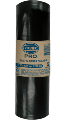 BOLSA PARA BASURA 120x130 - 5u VIRUTEX