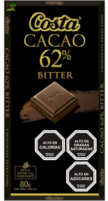 CACAO 62% BITTER 80GR