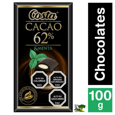CACAO 62% & MENTA 100GR