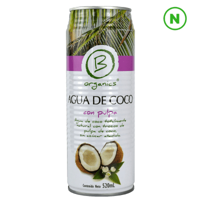 AGUA DE COCO CON PULPA 520ML B ORGANIC
