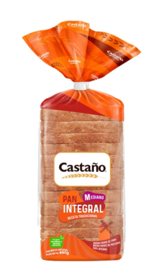 PAN INTEGRAL 400GR CASTAÑO