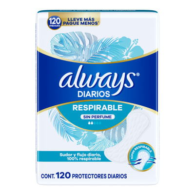 ALWAYS PROTECTORES DIARIOS 120u