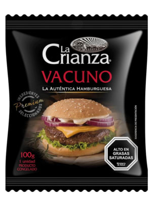 LA CRIANZA HAMBURGUESA VACUNO 100GR