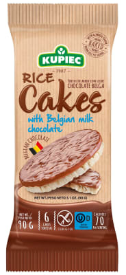 GALLETA DE ARROZ CON CHOCOLATE BELGA DE LECHE 60GR