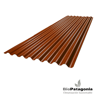Plancha Zinc-Alum Ondulada Rojo 0,35 X 851 X 3660 Plancha Zinc-Alum Ondulada Rojo 0,35 X 851 X 3660