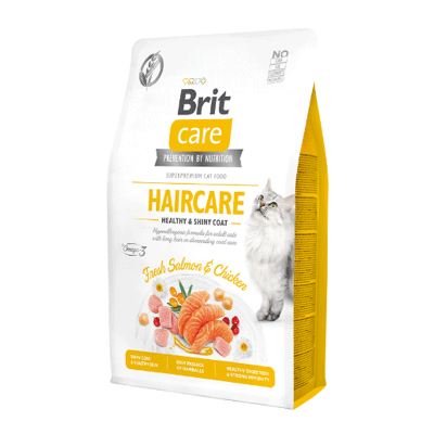 BRIT CARE CAT GF HAIRCARE HEALTHY & SHINY COAT - FRESH SALMON & CHICKEN