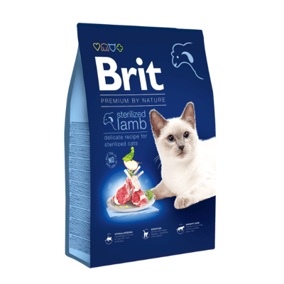 BRIT PREMIUM BY NATURE - CAT STERILIZED LAMB 8KG