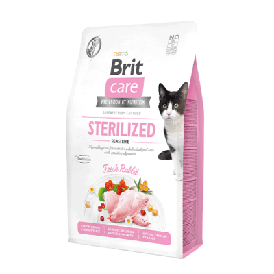 BRIT CARE CAT STERILIZED SENSITIVE - FRESH RABBIT