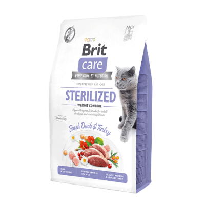 BRIT CARE CAT STERILIZED WEIGHT CONTROL - FRESH DUCK & TURKEY