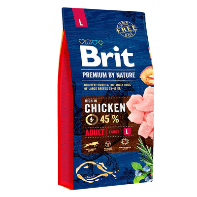 BRIT PREMIUM BY NATURE ADULTO RAZA GRANDE 15KG