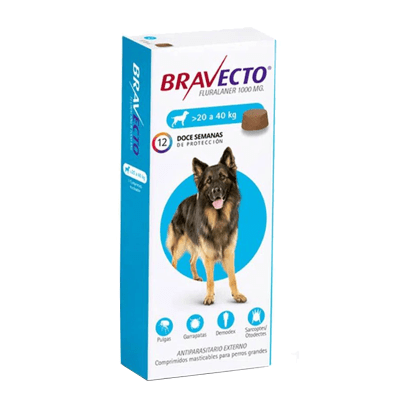 BRAVECTO 1COMPRIMIDO PERRO 20-40KG BRAVECTO 1COMPRIMIDO PERRO 20-40KG