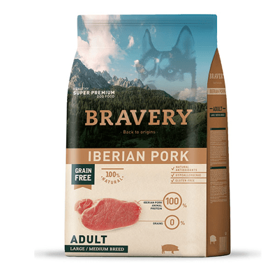 BRAVERY DOG ADULTO RAZA GRANDE Y MEDIANA IBERIAN PORK