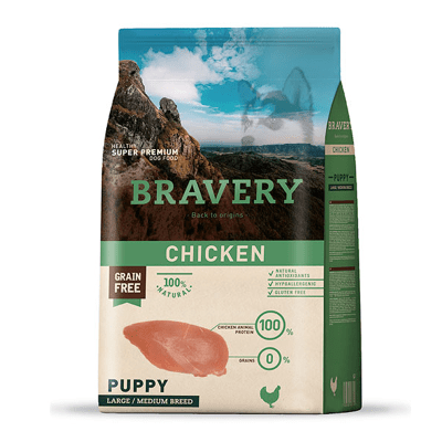 BRAVERY DOG CACHORRO RAZA GRANDE Y MEDIANA POLLO